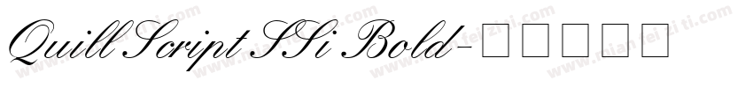 Quill Script SSi Bold字体转换